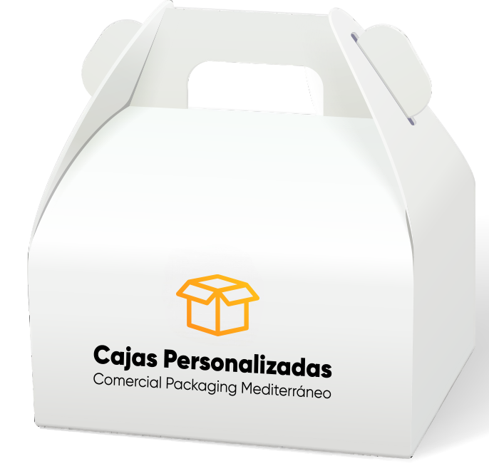 Caja personalizada con logo Comercial Packaging Mediterráneo