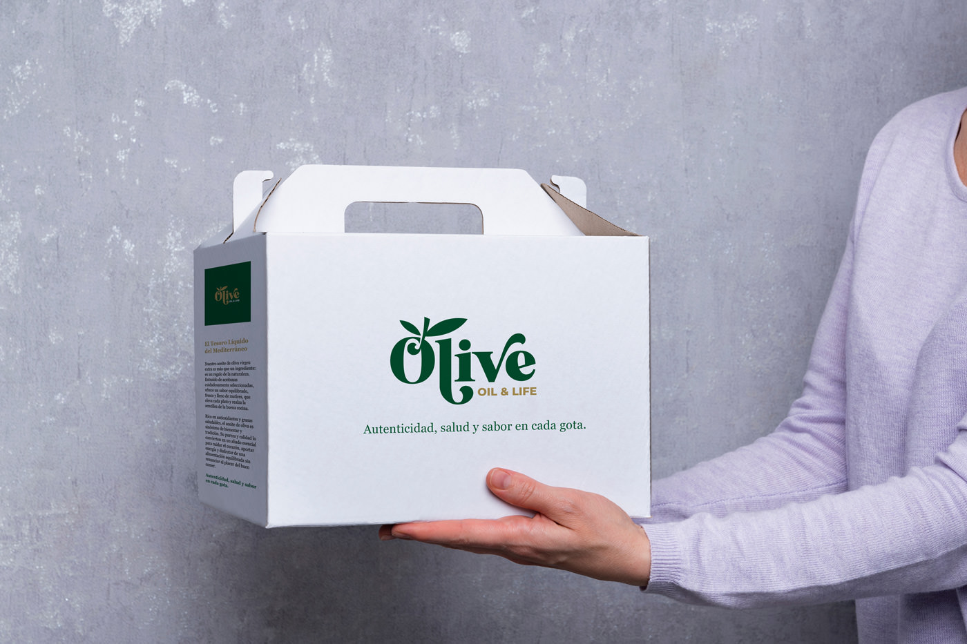 Caja cartón botellas de aceite personalizado